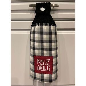 Crochet Top Kitchen Towel- King of the Grill